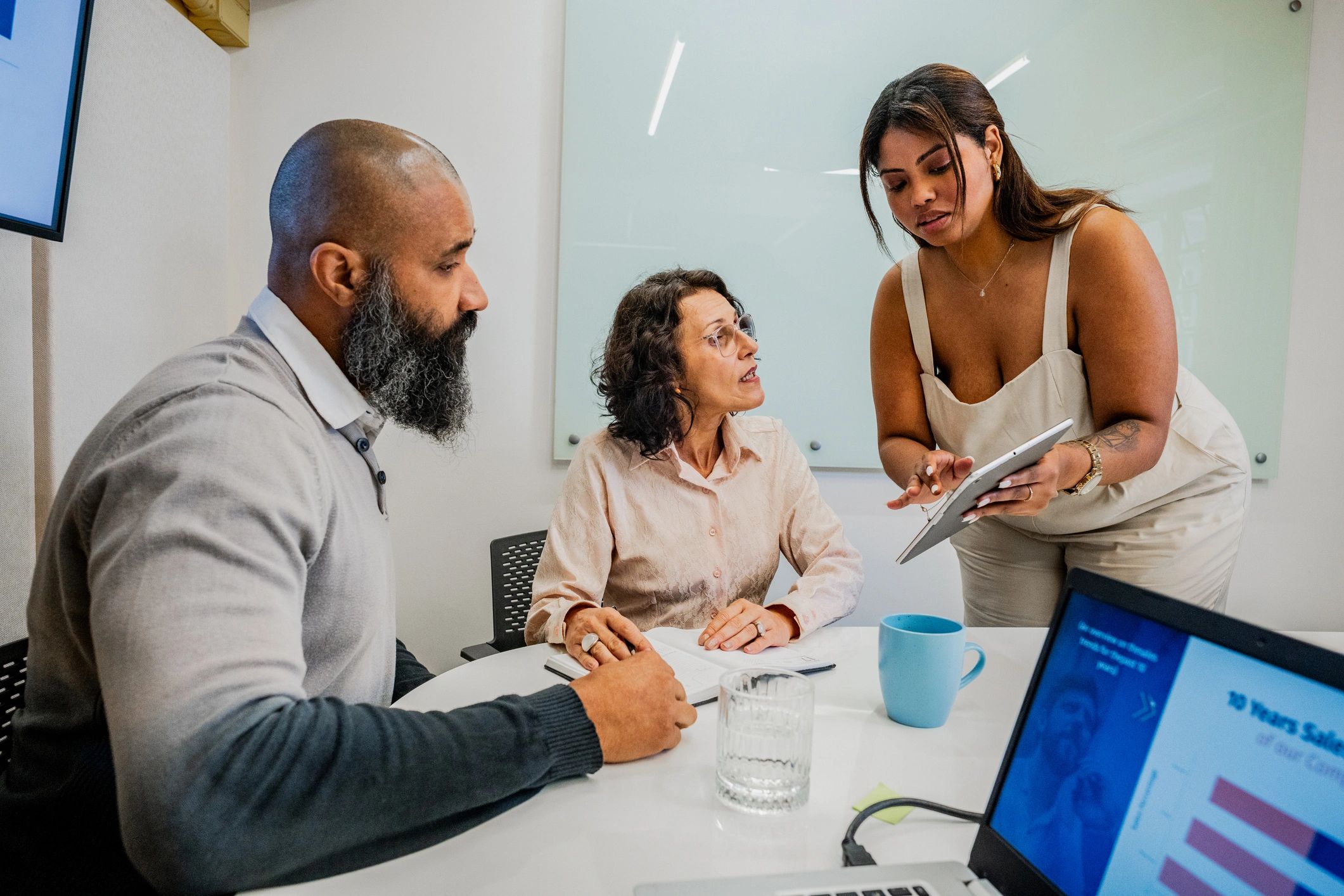 Technology professionals collaborating in an office